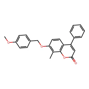 7-((4-Methoxybenzyl)oxy)-8-methyl-4-phenyl-2H-chromen-2-one structure