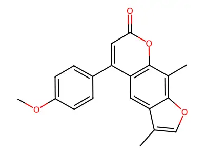 5-(4-methoxyphenyl)-3,9-dimethyl-7H-furo[3,2-g]chromen-7-one structure