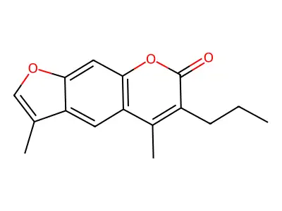 3,5-dimethyl-6-propyl-7H-furo[3,2-g]chromen-7-one structure