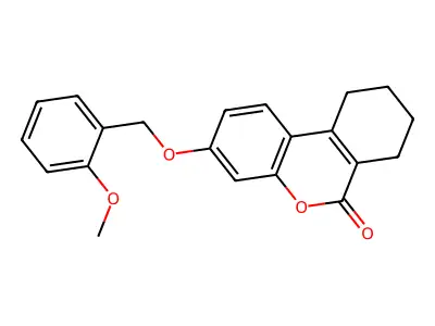 3-[(2-methoxybenzyl)oxy]-7,8,9,10-tetrahydro-6H-benzo[c]chromen-6-one structure