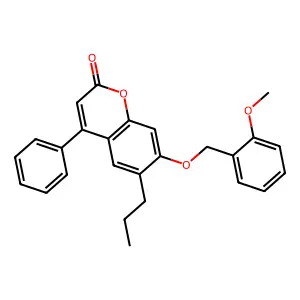 7-[(2-methoxybenzyl)oxy]-4-phenyl-6-propyl-2H-chromen-2-one structure