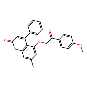5-[2-(4-methoxyphenyl)-2-oxoethoxy]-7-methyl-4-phenyl-2H-chromen-2-one structure