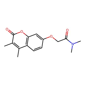 2-((3,4-dimethyl-2-oxo-2H-chromen-7-yl)oxy)-N,N-dimethylacetamide structure