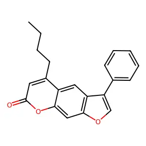 5-butyl-3-phenyl-7H-furo[3,2-g]chromen-7-one structure