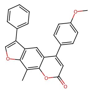 5-(4-methoxyphenyl)-9-methyl-3-phenyl-7H-furo[3,2-g]chromen-7-one structure