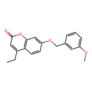 4-ethyl-7-[(3-methoxybenzyl)oxy]-2H-chromen-2-one structure