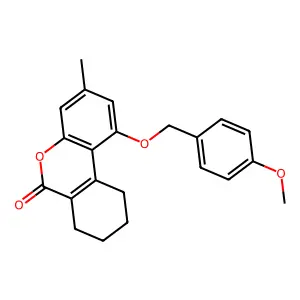 1-[(4-Methoxyphenyl)methoxy]-3-methyl-7,8,9,10-tetrahydrobenzo[c]chromen-6-one structure