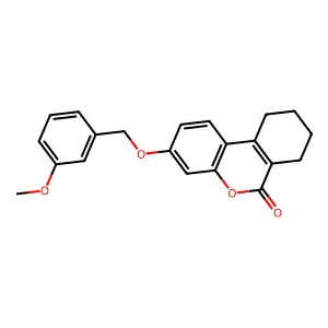 3-[(3-methoxybenzyl)oxy]-7,8,9,10-tetrahydro-6H-benzo[c]chromen-6-one structure