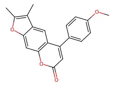 5-(4-methoxyphenyl)-2,3-dimethyl-7H-furo[3,2-g]chromen-7-one structure