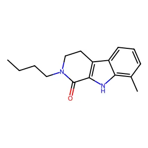 2-butyl-8-methyl-2,3,4,9-tetrahydro-1H-beta-carbolin-1-one structure