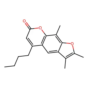 5-butyl-2,3,9-trimethyl-7H-furo[3,2-g]chromen-7-one structure
