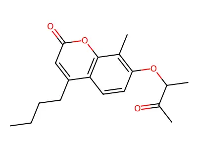 4-butyl-8-methyl-7-(1-methyl-2-oxopropoxy)-2H-chromen-2-one structure