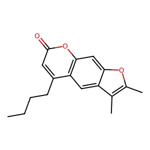 5-butyl-2,3-dimethyl-7H-furo[3,2-g]chromen-7-one structure
