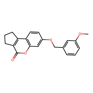 7-[(3-methoxybenzyl)oxy]-2,3-dihydrocyclopenta[c]chromen-4(1H)-one structure