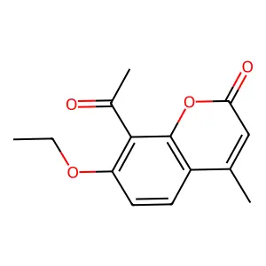 8-acetyl-7-ethoxy-4-methyl-2H-chromen-2-one structure