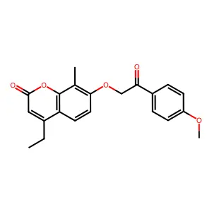 4-ethyl-7-[2-(4-methoxyphenyl)-2-oxoethoxy]-8-methyl-2H-chromen-2-one structure