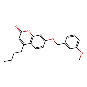 4-butyl-7-[(3-methoxybenzyl)oxy]-2H-chromen-2-one structure