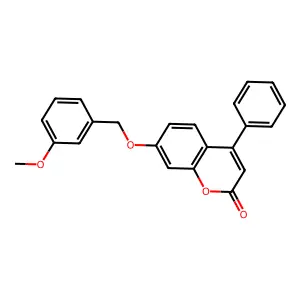 7-[(3-methoxybenzyl)oxy]-4-phenyl-2H-chromen-2-one structure