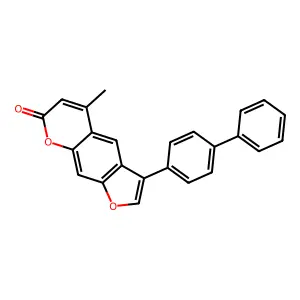 3-(biphenyl-4-yl)-5-methyl-7H-furo[3,2-g]chromen-7-one structure