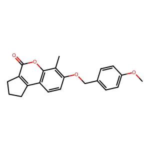 7-[(4-methoxybenzyl)oxy]-6-methyl-2,3-dihydrocyclopenta[c]chromen-4(1H)-one structure