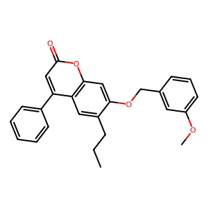 7-[(3-methoxybenzyl)oxy]-4-phenyl-6-propyl-2H-chromen-2-one structure