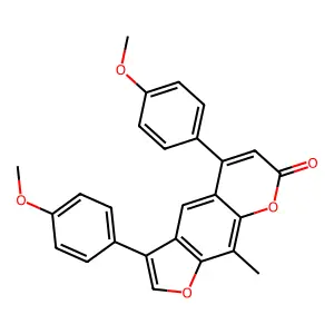 3,5-bis(4-methoxyphenyl)-9-methyl-7H-furo[3,2-g]chromen-7-one structure
