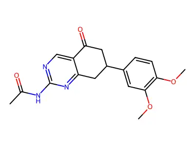 N-[7-(3,4-dimethoxyphenyl)-5-oxo-5,6,7,8-tetrahydroquinazolin-2-yl]acetamide structure