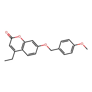 4-ethyl-7-[(4-methoxybenzyl)oxy]-2H-chromen-2-one structure