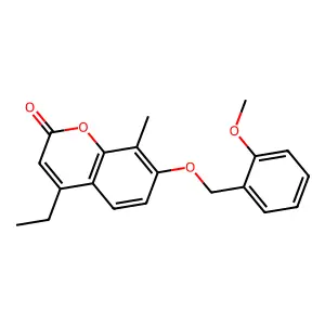 4-ethyl-7-[(2-methoxybenzyl)oxy]-8-methyl-2H-chromen-2-one structure