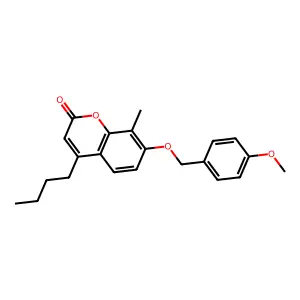 4-butyl-7-[(4-methoxybenzyl)oxy]-8-methyl-2H-chromen-2-one structure