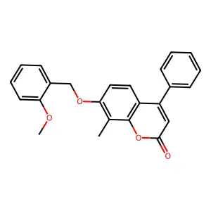 7-[(2-methoxybenzyl)oxy]-8-methyl-4-phenyl-2H-chromen-2-one structure