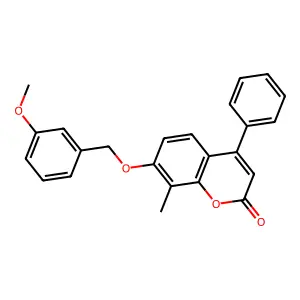 7-[(3-Methoxyphenyl)methoxy]-8-methyl-4-phenylchromen-2-one structure