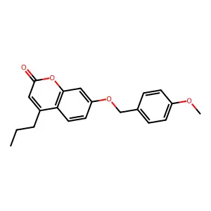 7-[(4-methoxybenzyl)oxy]-4-propyl-2H-chromen-2-one structure
