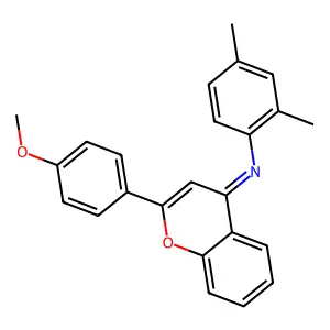 N-(2,4-dimethylphenyl)-2-(4-methoxyphenyl)chromen-4-imine structure