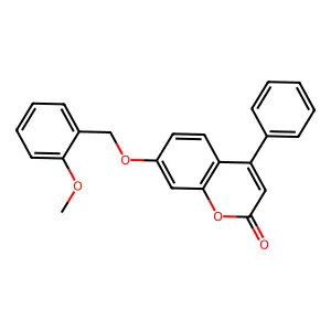 7-[(2-methoxybenzyl)oxy]-4-phenyl-2H-chromen-2-one structure