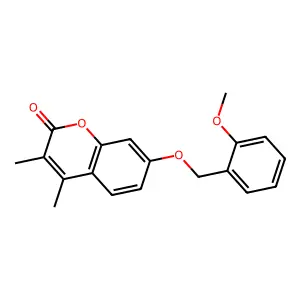 7-[(2-methoxybenzyl)oxy]-3,4-dimethyl-2H-chromen-2-one structure