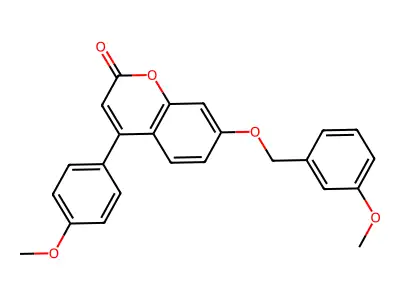 4-(4-Methoxyphenyl)-7-[(3-methoxyphenyl)methoxy]chromen-2-one structure