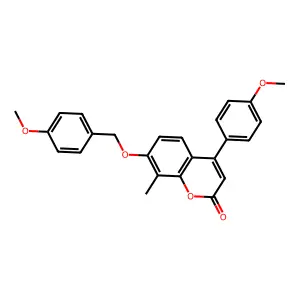4-(4-Methoxyphenyl)-7-[(4-methoxyphenyl)methoxy]-8-methylchromen-2-one structure