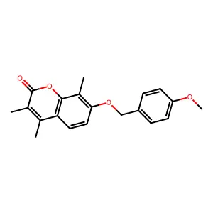 7-[(4-methoxybenzyl)oxy]-3,4,8-trimethyl-2H-chromen-2-one structure