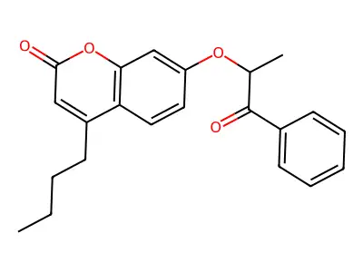 4-butyl-7-(1-methyl-2-oxo-2-phenylethoxy)-2H-chromen-2-one structure