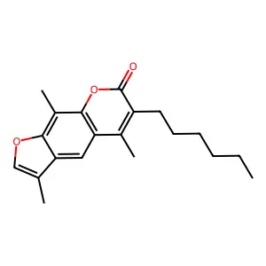 6-hexyl-3,5,9-trimethyl-7H-furo[3,2-g]chromen-7-one structure