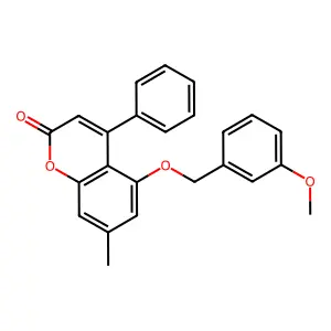 5-[(3-methoxybenzyl)oxy]-7-methyl-4-phenyl-2H-chromen-2-one structure