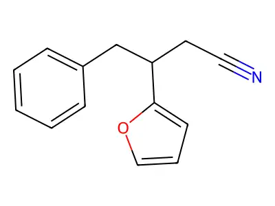 3-(Furan-2-yl)-4-phenylbutanenitrile structure