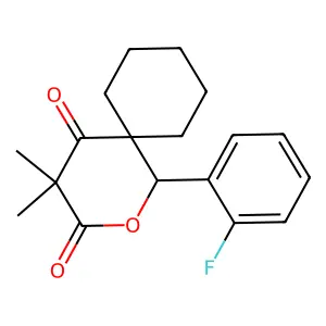 1-(2-Fluorophenyl)-4,4-dimethyl-2-oxaspiro[5.5]undecane-3,5-dione structure
