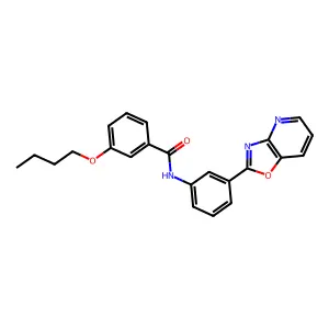 3-butoxy-N-[3-([1,3]oxazolo[4,5-b]pyridin-2-yl)phenyl]benzamide structure