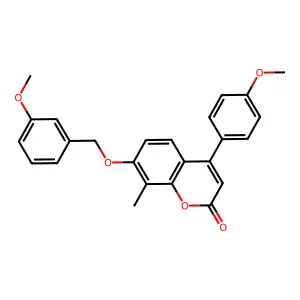 4-(4-Methoxyphenyl)-7-[(3-methoxyphenyl)methoxy]-8-methylchromen-2-one structure