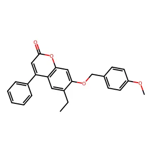 6-Ethyl-7-((4-methoxybenzyl)oxy)-4-phenyl-2H-chromen-2-one structure
