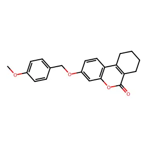 3-[(4-methoxybenzyl)oxy]-7,8,9,10-tetrahydro-6H-benzo[c]chromen-6-one structure