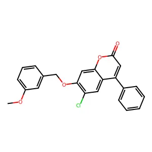6-chloro-7-[(3-methoxybenzyl)oxy]-4-phenyl-2H-chromen-2-one structure
