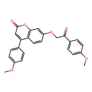 4-(4-methoxyphenyl)-7-[2-(4-methoxyphenyl)-2-oxoethoxy]-2H-chromen-2-one structure